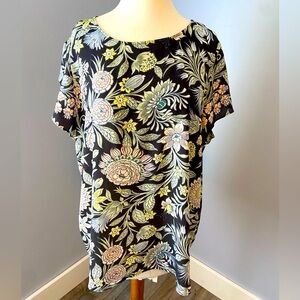 LOFT XL floral cap sleeve blouse.
